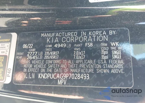 2023 Kia Sportage Hybrid Lx from USA, damaged, VIN KNDPUCAG9P7028493